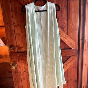 LuLaRoe Mint Green/Teal Sleeveless Cardigan